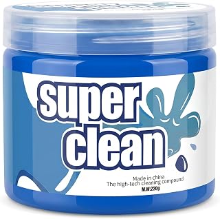 Voxlara Car Cleaning Gel 220g, Car Cleaning Mud for Interior, Keyboard Cleaning Gel, Car Glue Cleaner, Universal Dust Cleaning Adhesive for PC, Laptop, Ventilation Openings, Blue