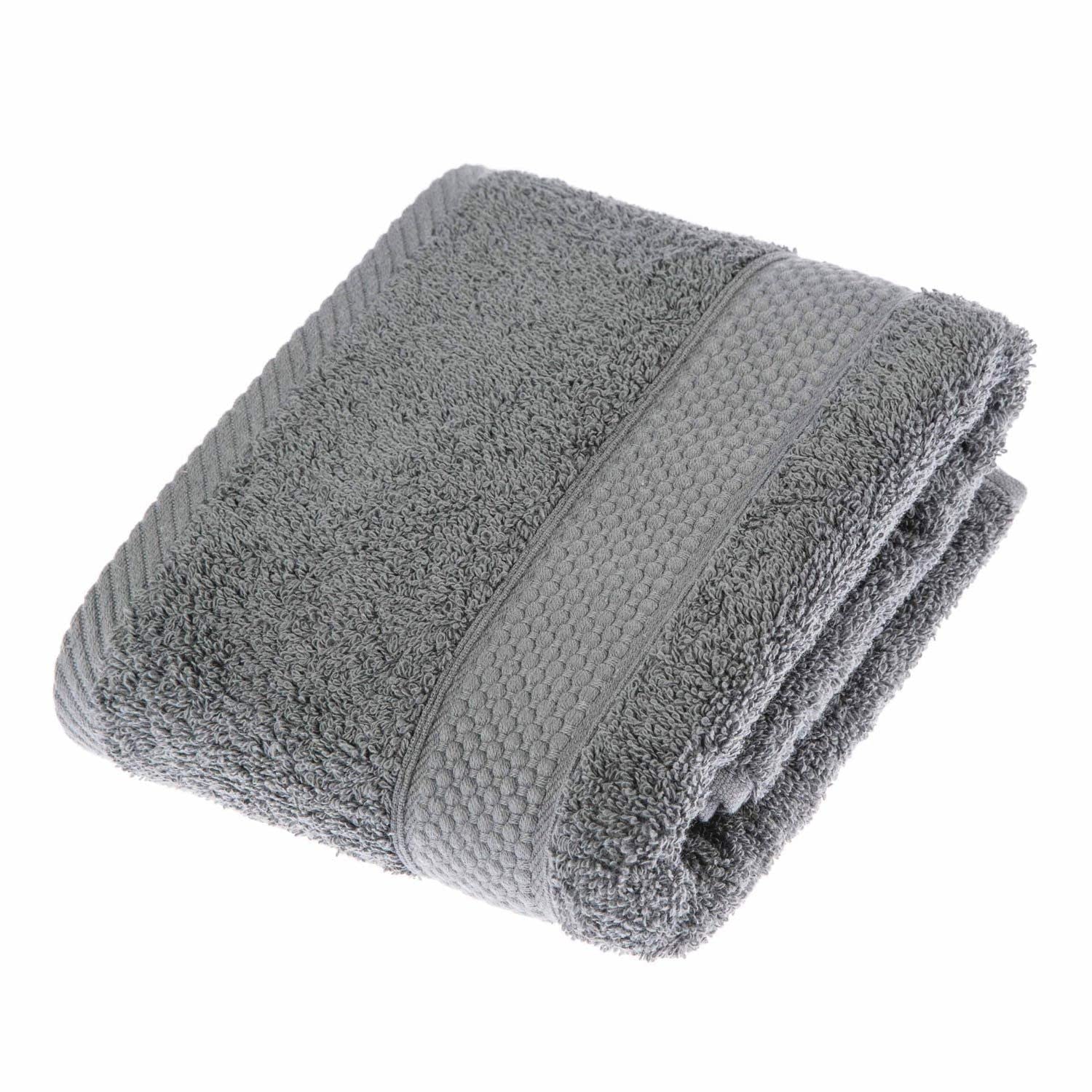 Homescapes 500 GSM Turkish Cotton Towel Soft, Absorbent & Quick-Drying in Grey | Size: Hand Towel