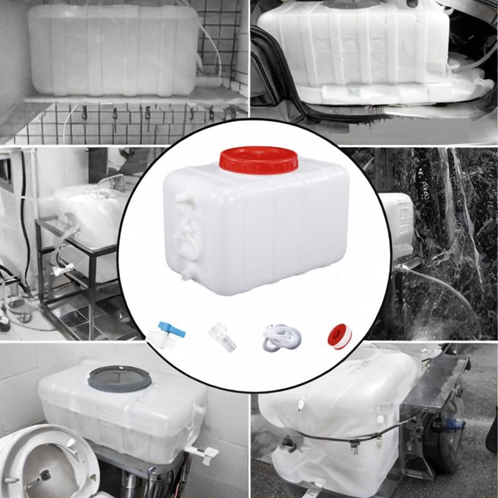 QSTDGVPW Water Container Set Portable No Leakage Drink Dispenser Water Bucket Camping Jug for Picnic BBQ Travel Outdoor Fishing, 25L