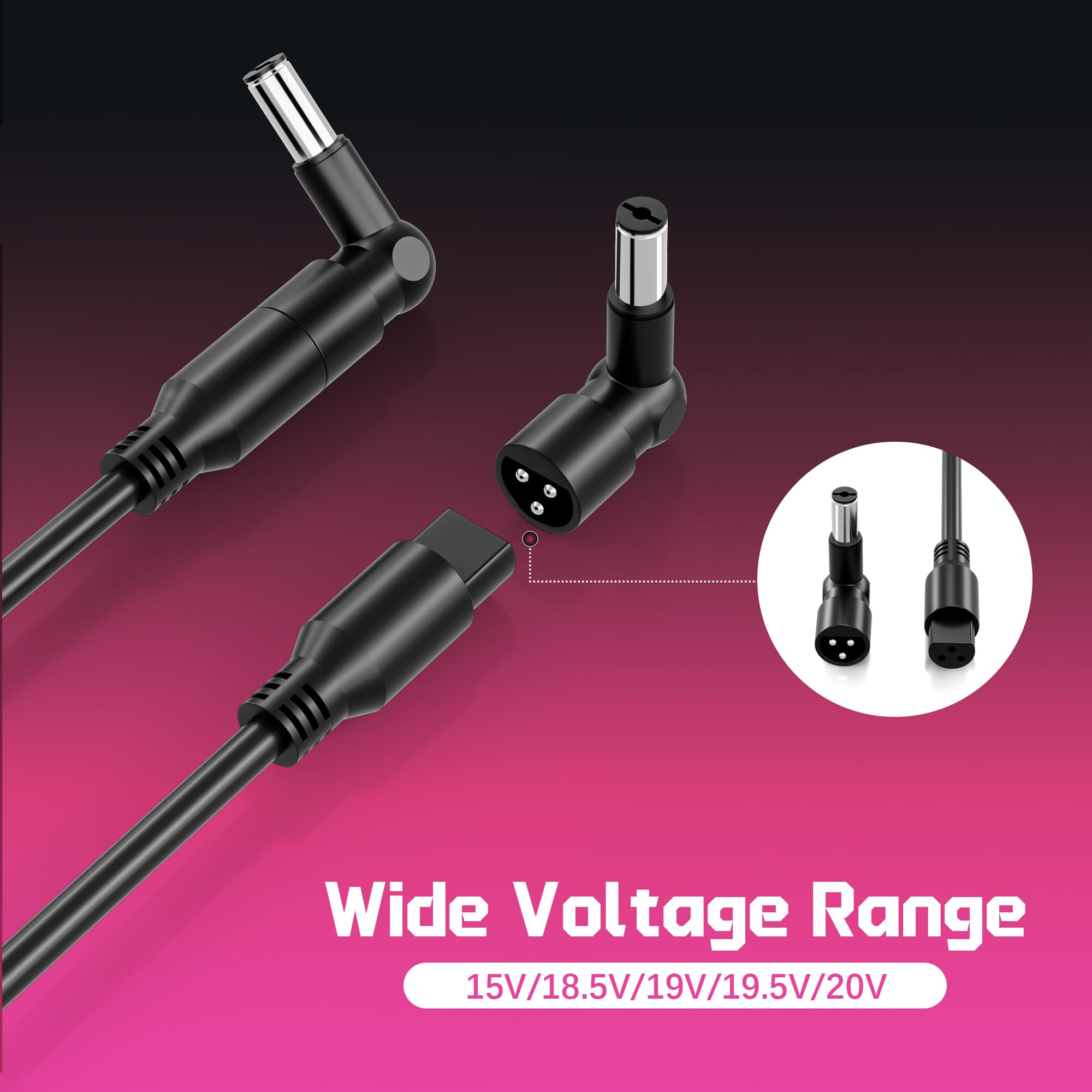 90W Universal Laptop Charger AC Adapter Replacement for Lenovo HP Dell ASUS Acer Samsung Sony Fujitsu Notebook Ultrabook Chromebook Latitude Inspiron Pavilion Power Supply Cord with 15 Tips