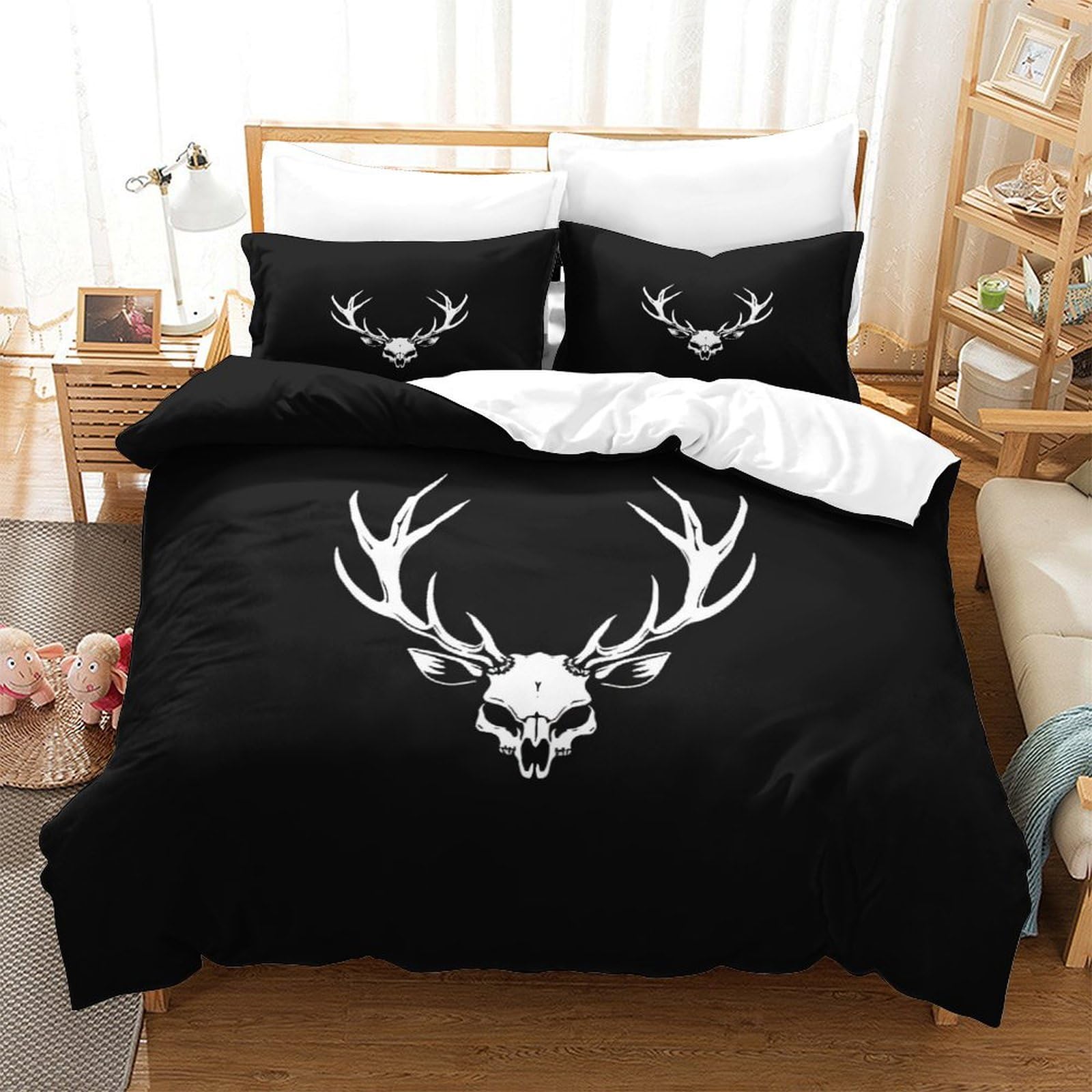 Stampato in 3D Pronipote tibetano Copertina Stampata Microfibra Disegnata Set Di Biancheria Da Letto Ipoallergenico Set 3 Pezzi,King（220x240cm）, Per Adolescenti E Adulti