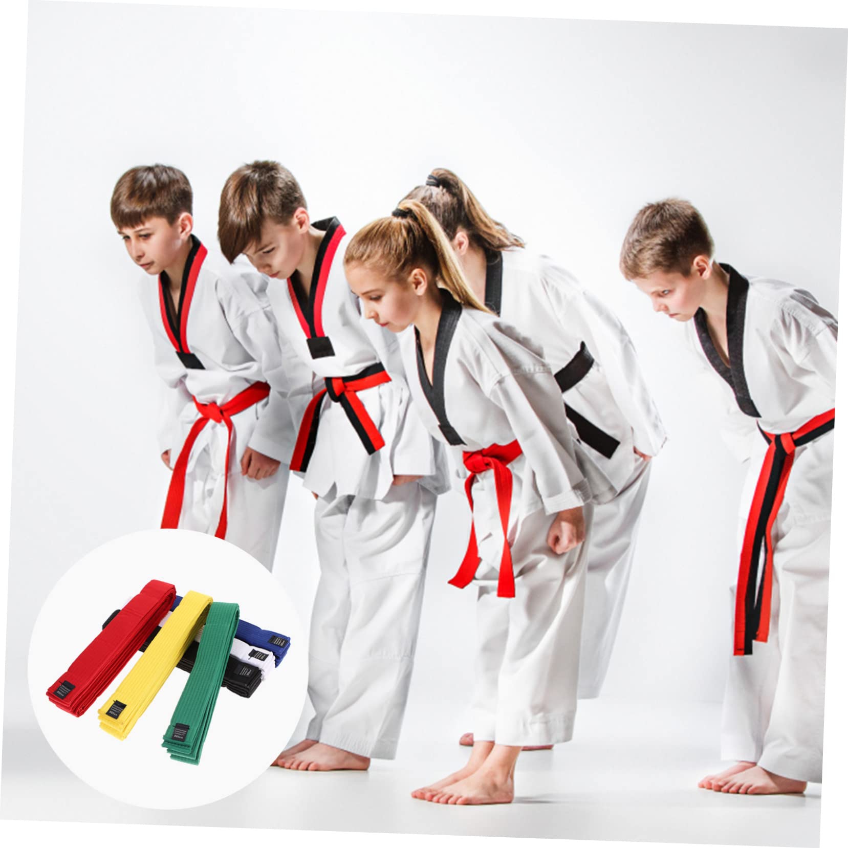 HANABASS 6Pcs Taekwondo Cintura Arti Karate Cinture Costume Cintura Cinture di Cotone per Gli Uomini Cinture Uniformi per Gli Uomini Karate Kid Costume Cintura Karate Attrezzature per
