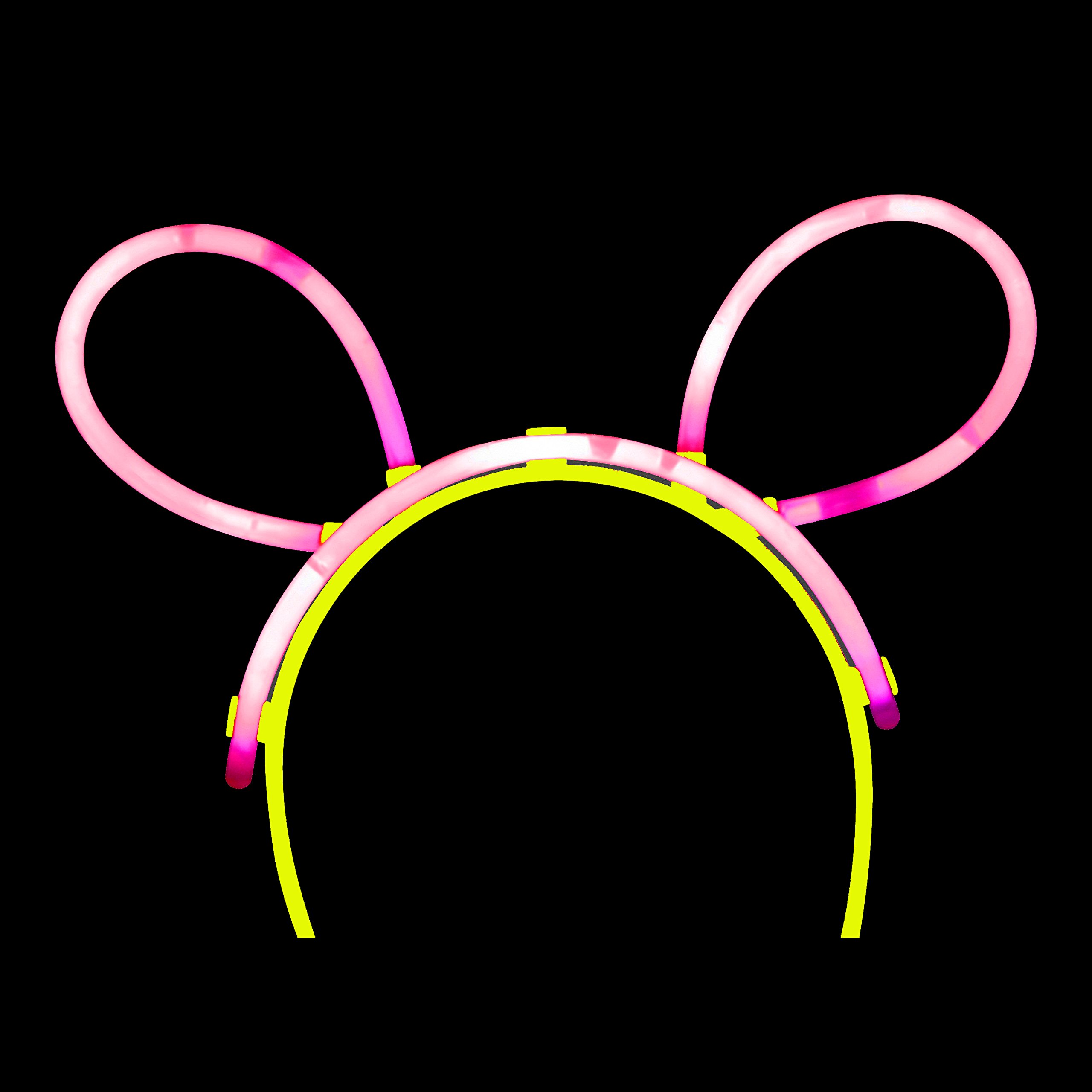 Glow in the Dark Bunny Ears (48, Pink)