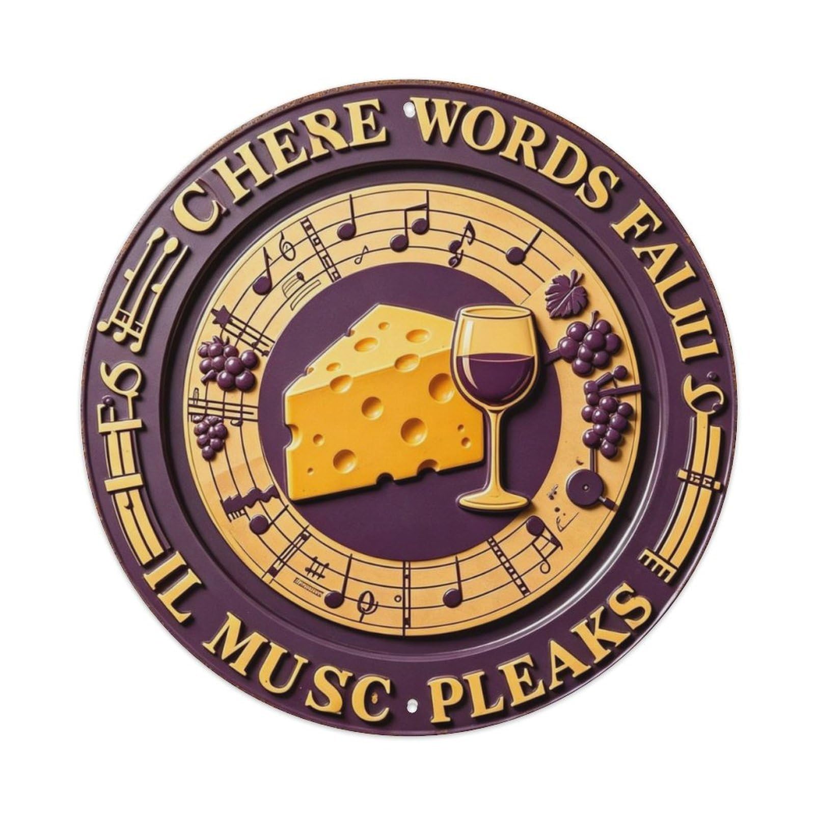 Cheese Please Metal Tin Sign Plaque