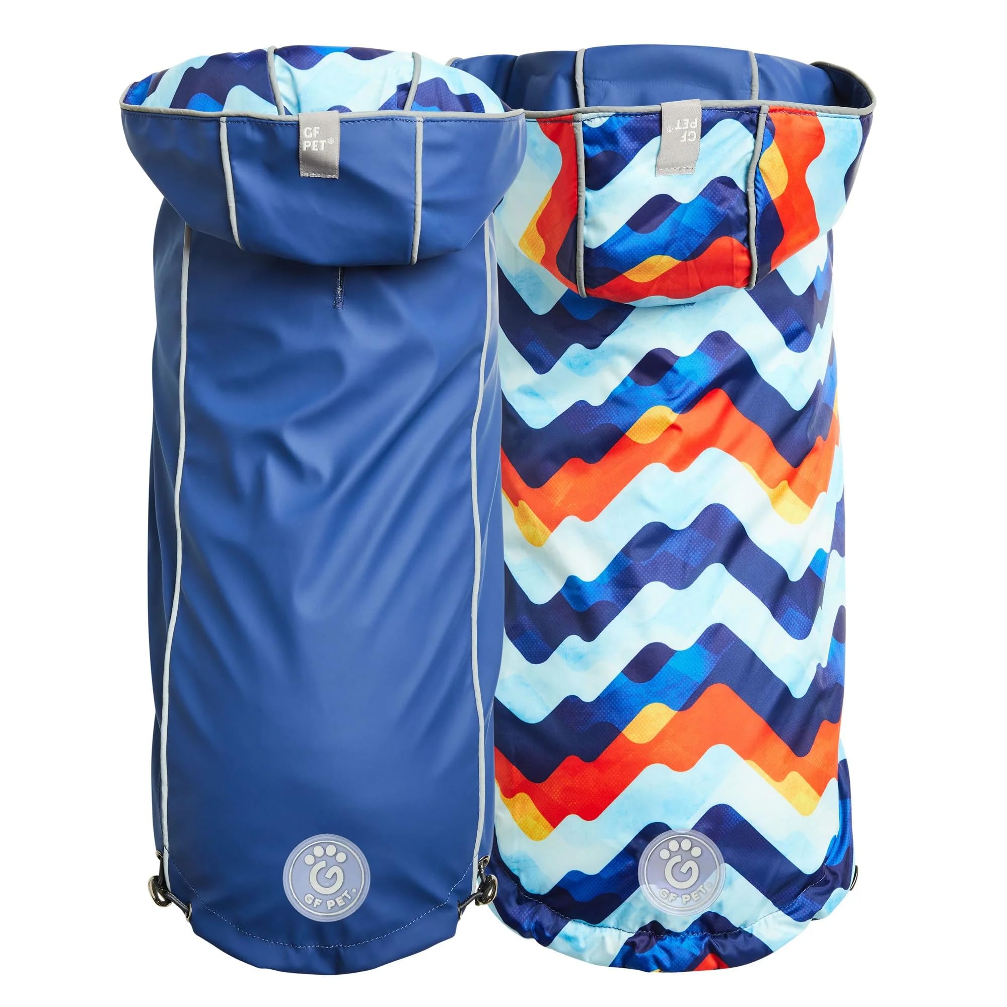 GF Pet Reversible Elasto-Fit Raincoat - Navy/Navy - XS