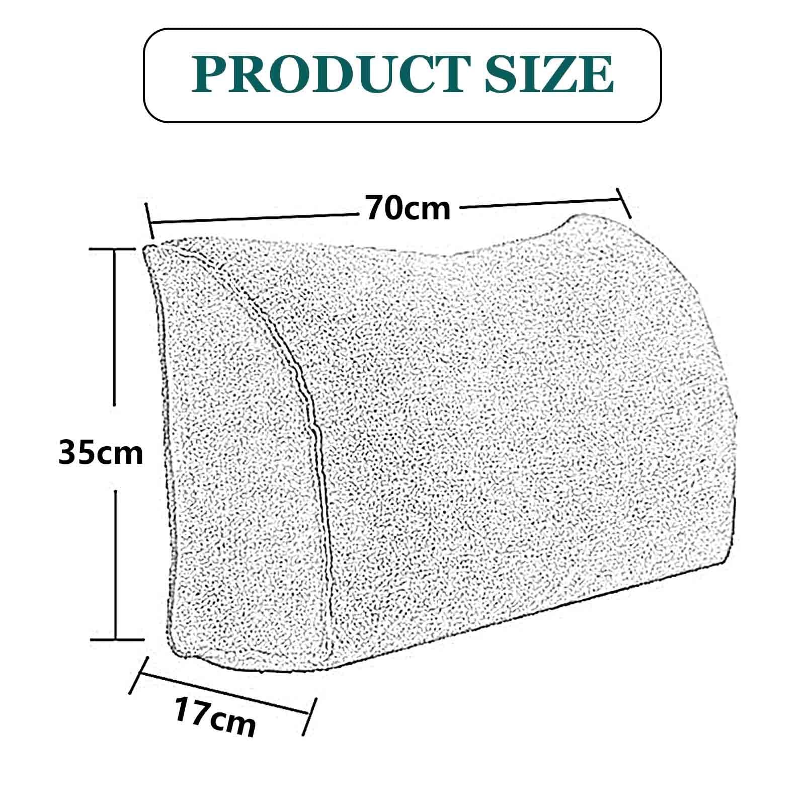 Cojín Lombare para Cama y Sofá Almohada Respaldo Ergonomica Cojín de Lectura Cojín Cuña Tamaño 70x35x17cm Soporte Lombare Ideal para Confort y Estilo.