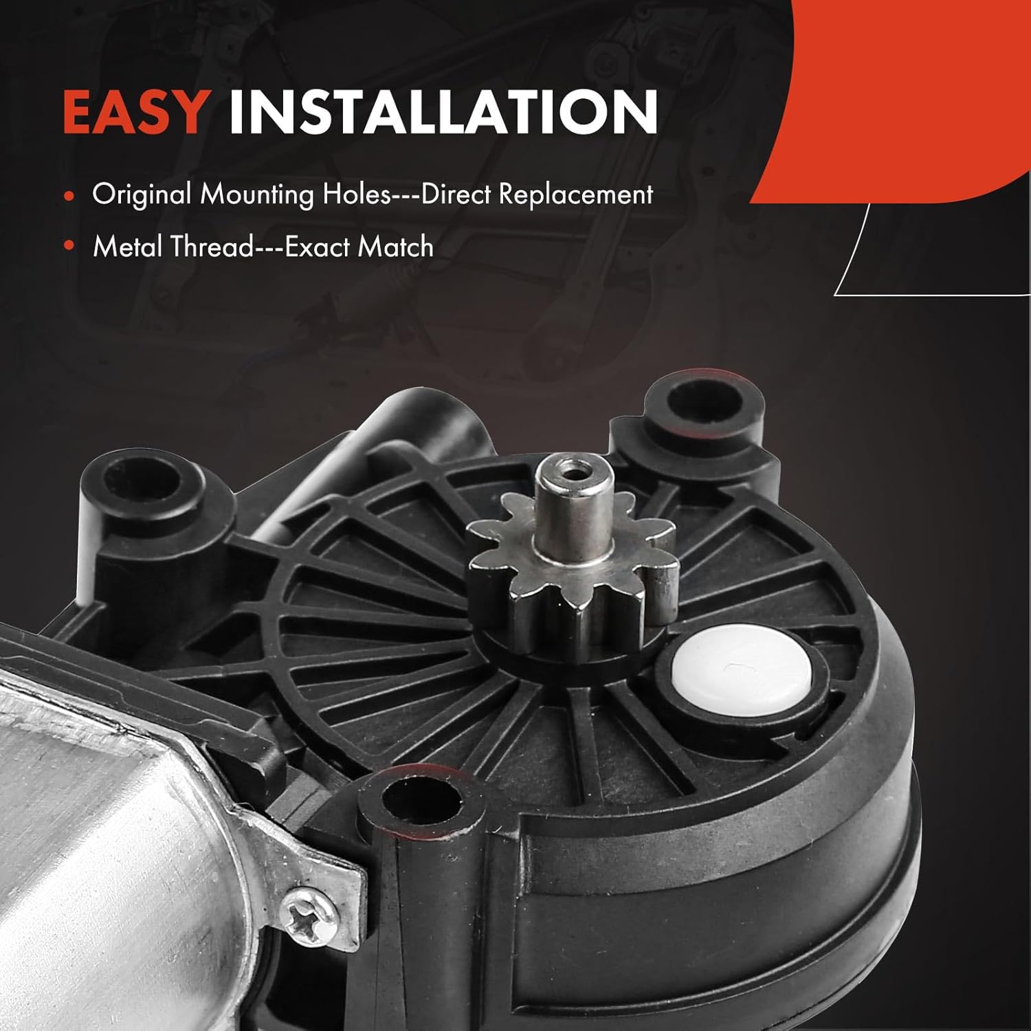 A-Premium Right Power Window Lift Motor Compatible with Ford F-250 F-350 F-450 F-550 Super Duty 1999, Passenger Side, 2 Pins Only