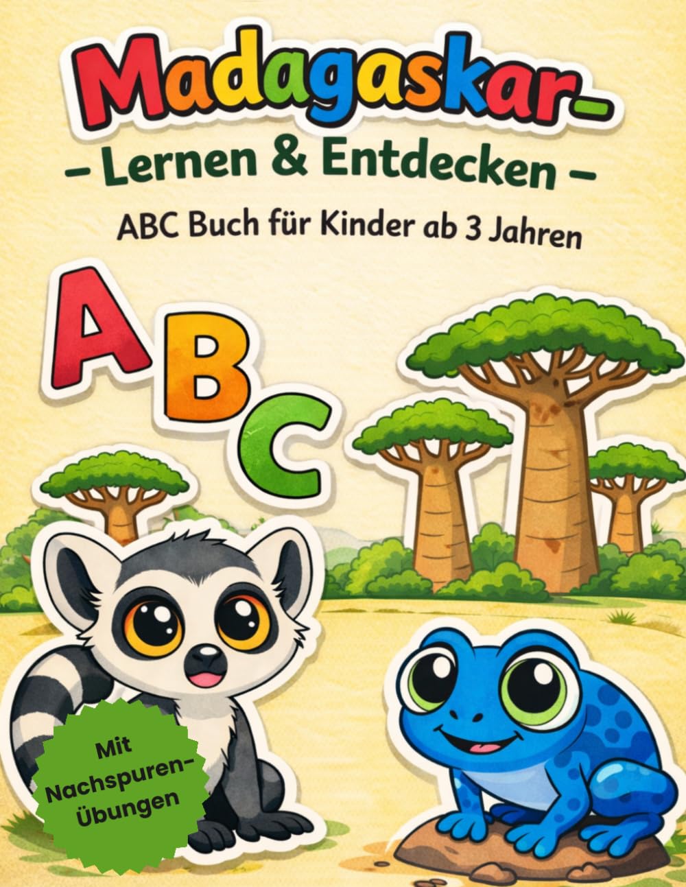 ABC Buch – Madagaskar & seine Welt: Spielerisch das Alphabet entdecken – mit Ausmalbildern, Schreibübungen & Mitmach-Aufgaben für Kinder ab 3 Jahren (Madagaskar - Lernen & Entdecken)