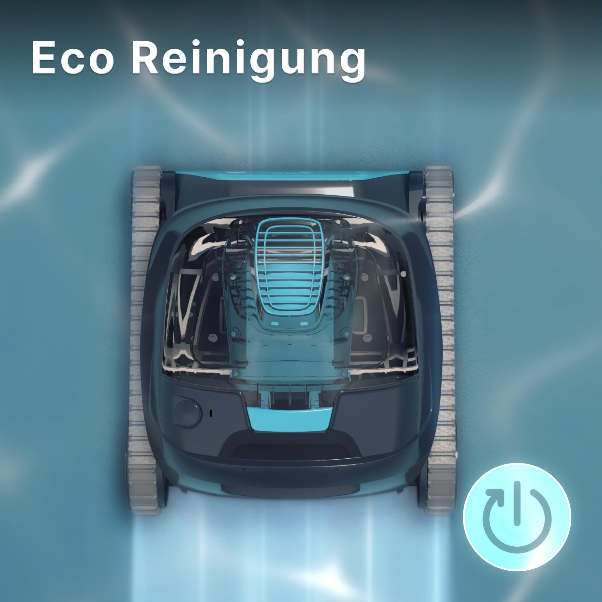 Dolphin Liberty 400 Poolreiniger Poolroboter Akku mit 2.5h Aufladen, Boden, Wand und Wasserlinie für Einbaupools bis 10m, Ultrafein-Filter, Intelligente Kontrolle App