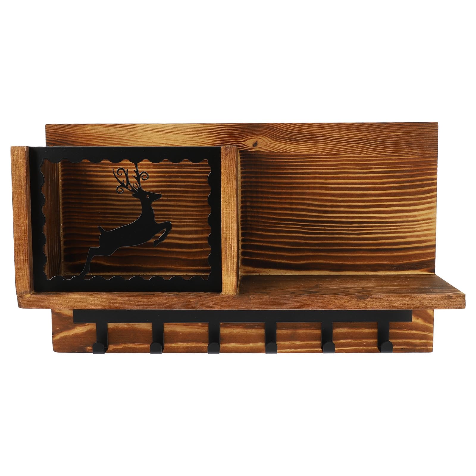 Étagère murale gain de place et support de rangement compact en bois