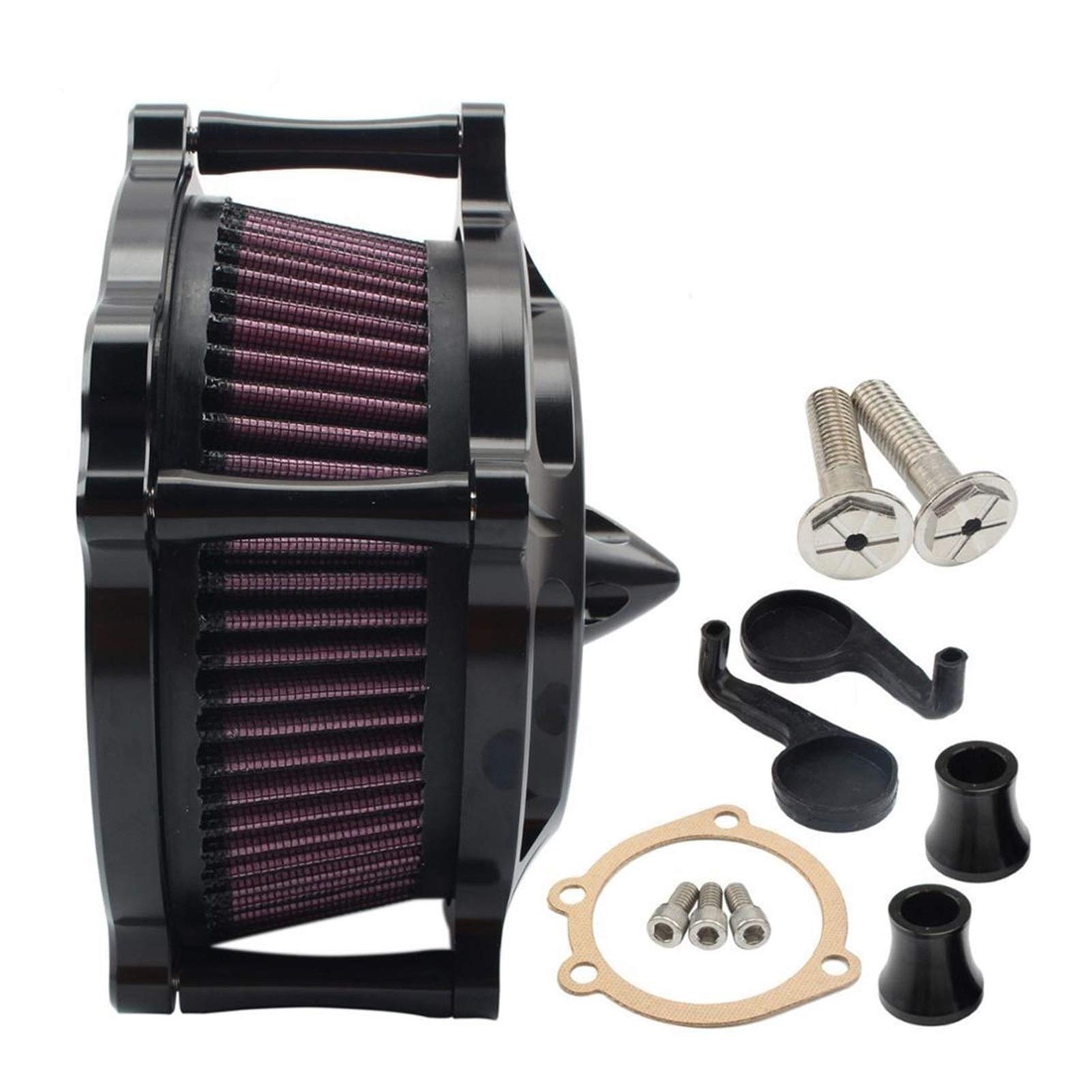 Czarny turbinowy filtr powietrza Spike motocyklowy system filtra dolotowego, dla Harley, Sportster XL Iron 883 XL1200 48 72 1991-2019