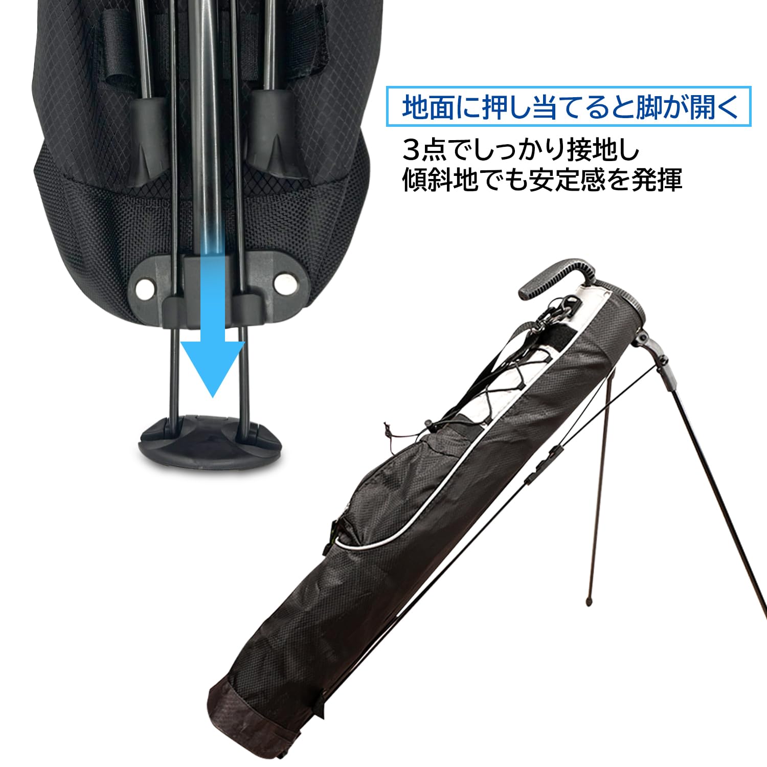 Amazon | セルフスタンドクラブケース ゴルフバッグ 7本収納 軽量 撥水