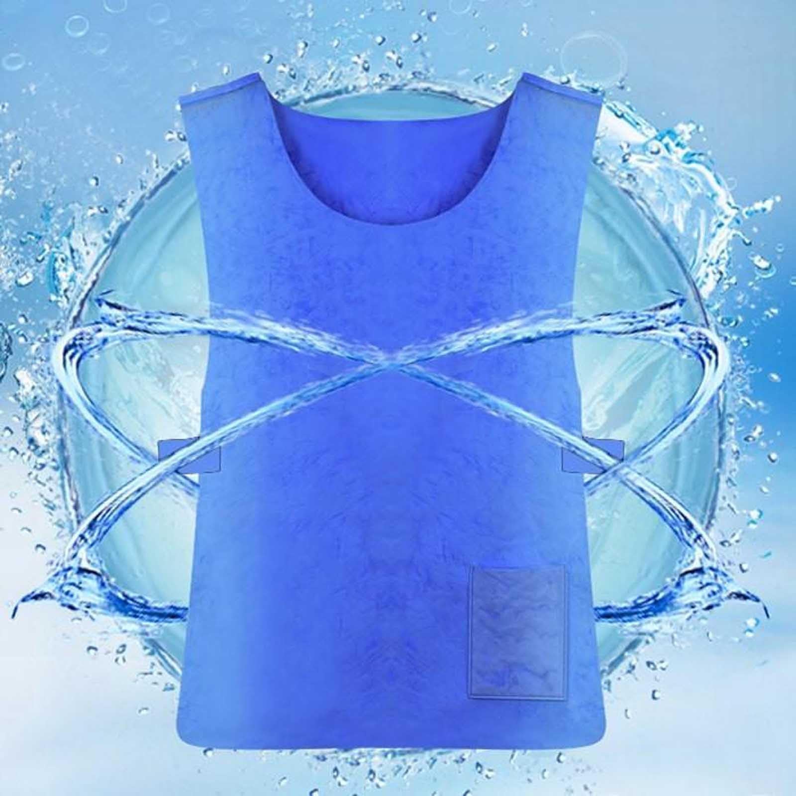 Generisch Kühlweste Wiederverwendbare Eisweste Gegen Hitze – Verstellbar mit Klettverschluss, Sofort Kühlend PVA Wasserdicht, Kühlweste für Erwachsene Sport und Outdoor Camping, Wandern Kühlwesten