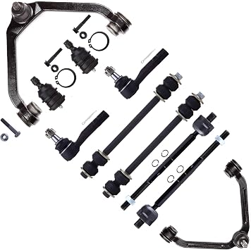 10PCS AMCCM Control Arm fit 95-01 for Ford Explorer 98-11 for Ranger | 01-05 for Explorer Sport Trac 99-01 for Mazda B2500 Front Suspension Kit Control Arm Tie Rod End Sway Bar Link Ball Joint
