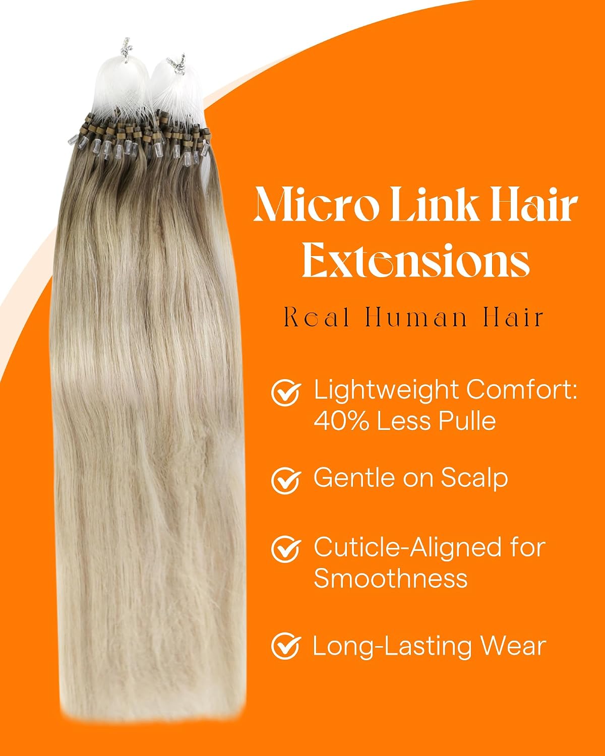  Micro Link  Extensions Human  Microloop 14 Inch thumbnail