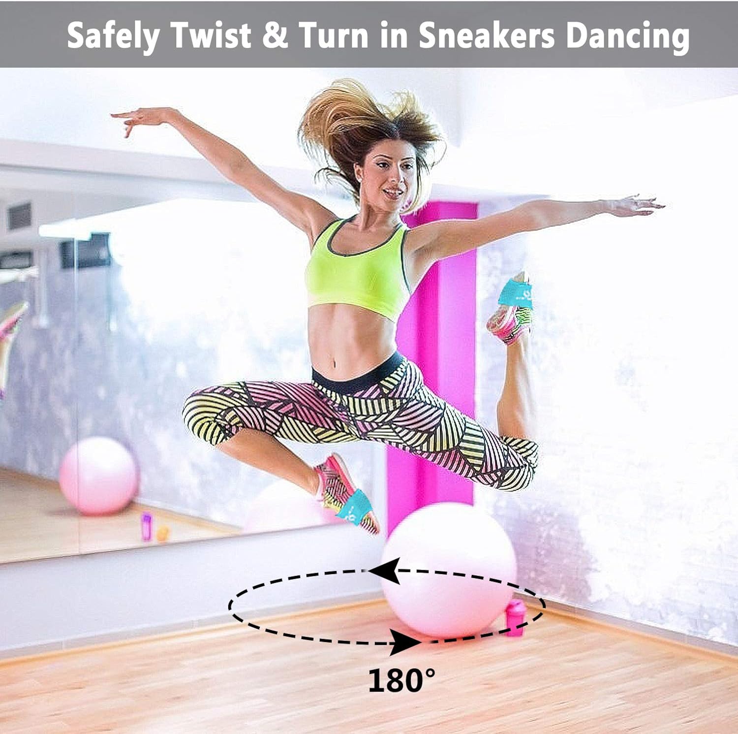 LAMANTOP Socks for Dancing on Smooth Floors,Dance Socks Over Sneakers,Turns to Dance on Wood Floor