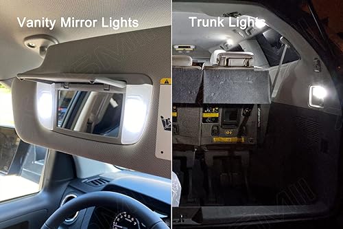 Miniatura 6 de Kit de 16 luces LED interiores Sienna blancas de 6000 K, repuesto para Toyota Sienna 2011 2012 2013 2014 2015 2016 2017 2018 2019 2020 2021, con