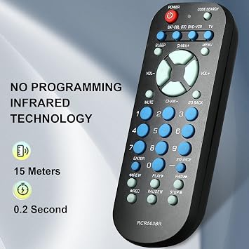 Universal 3-Device IR Remote Control Replacement Fit for RCA