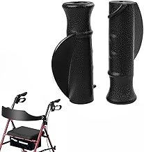 2 Pcs Universal Rollator Hand Grip for Rolling Walker Replacement,Wheelchair, Left and Right Hand Grips for Drive Rollator,Black
