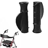 Royitay 2 Pcs Universal Rollator Hand Grip for Rolling Walker Replacement,Wheelchair, Left and Right Hand Grips for Drive Rollator,Black