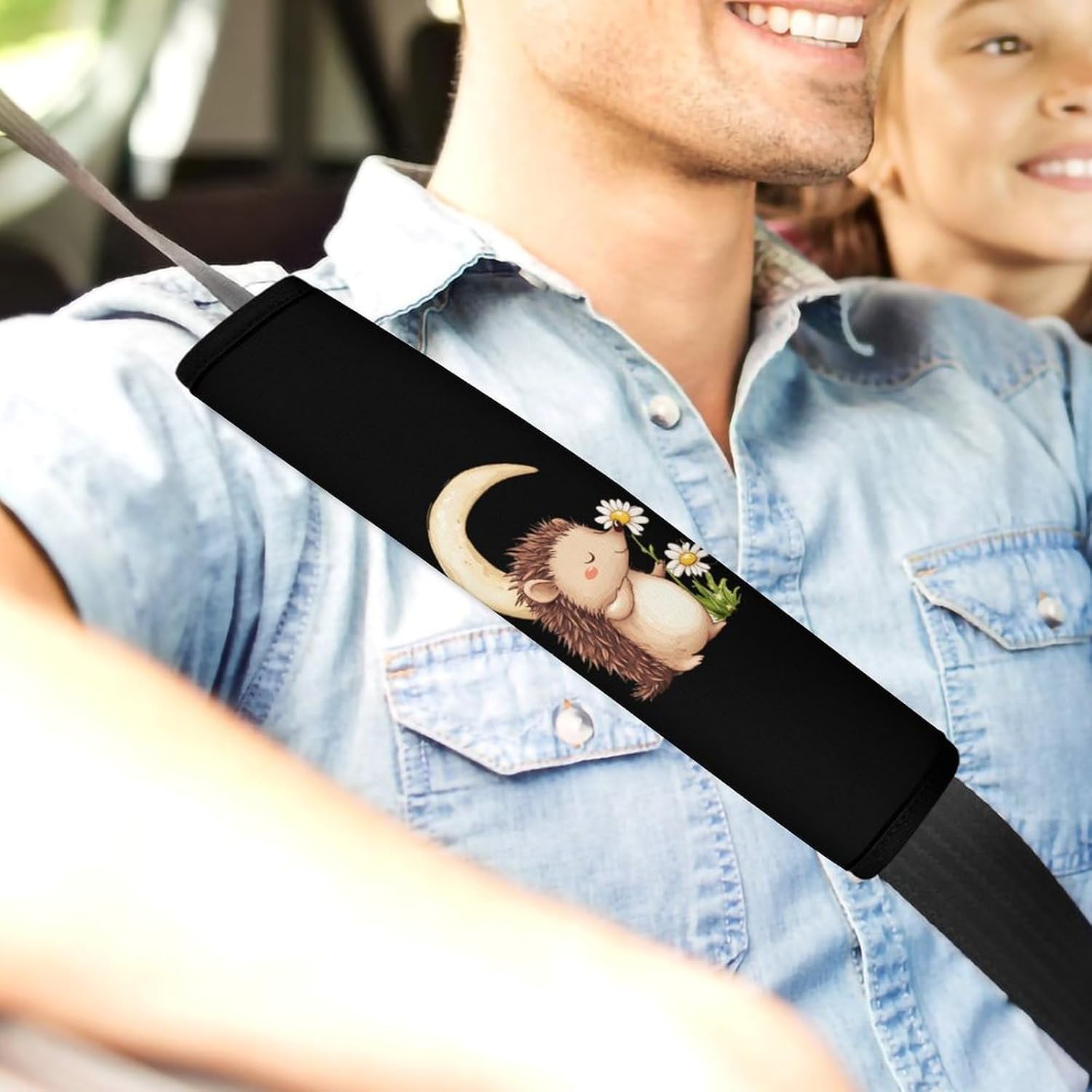 Hedgehog Car Seat Strap Covers Soft Seat Strap Shoulder Pads Seatbelt Covers for All Car Seats 2PCS