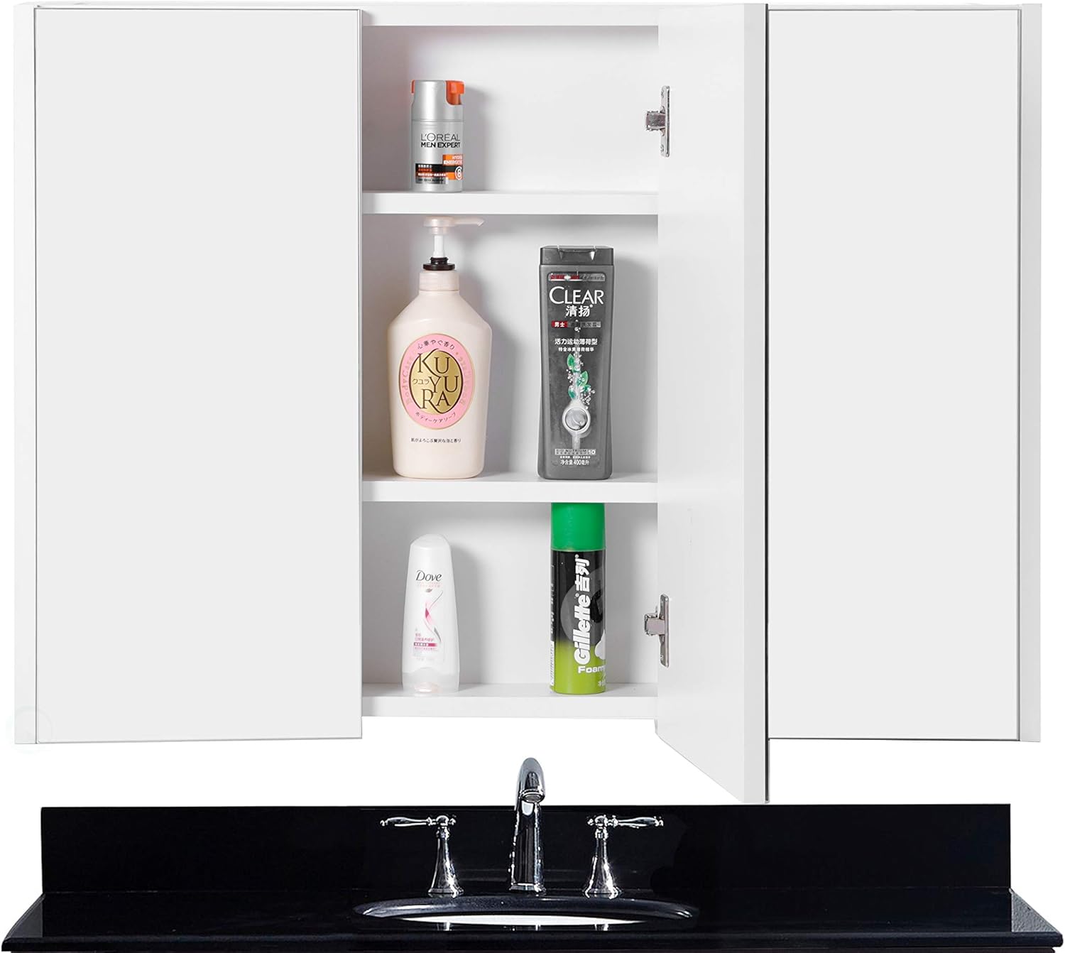 🔥 Hot Deals Basicwise QI003456 3 Shelves White Wall Mounted Bathroom/Powder Room Mirrored Door Vanity Cabinet Medicine Chest Flash Deals - 70% OFF Basicwise QI003456 3 Shelves White Wall Mounted Bathroom/Powder Room Mirrored Door Vanity Cabinet Medicine Chest