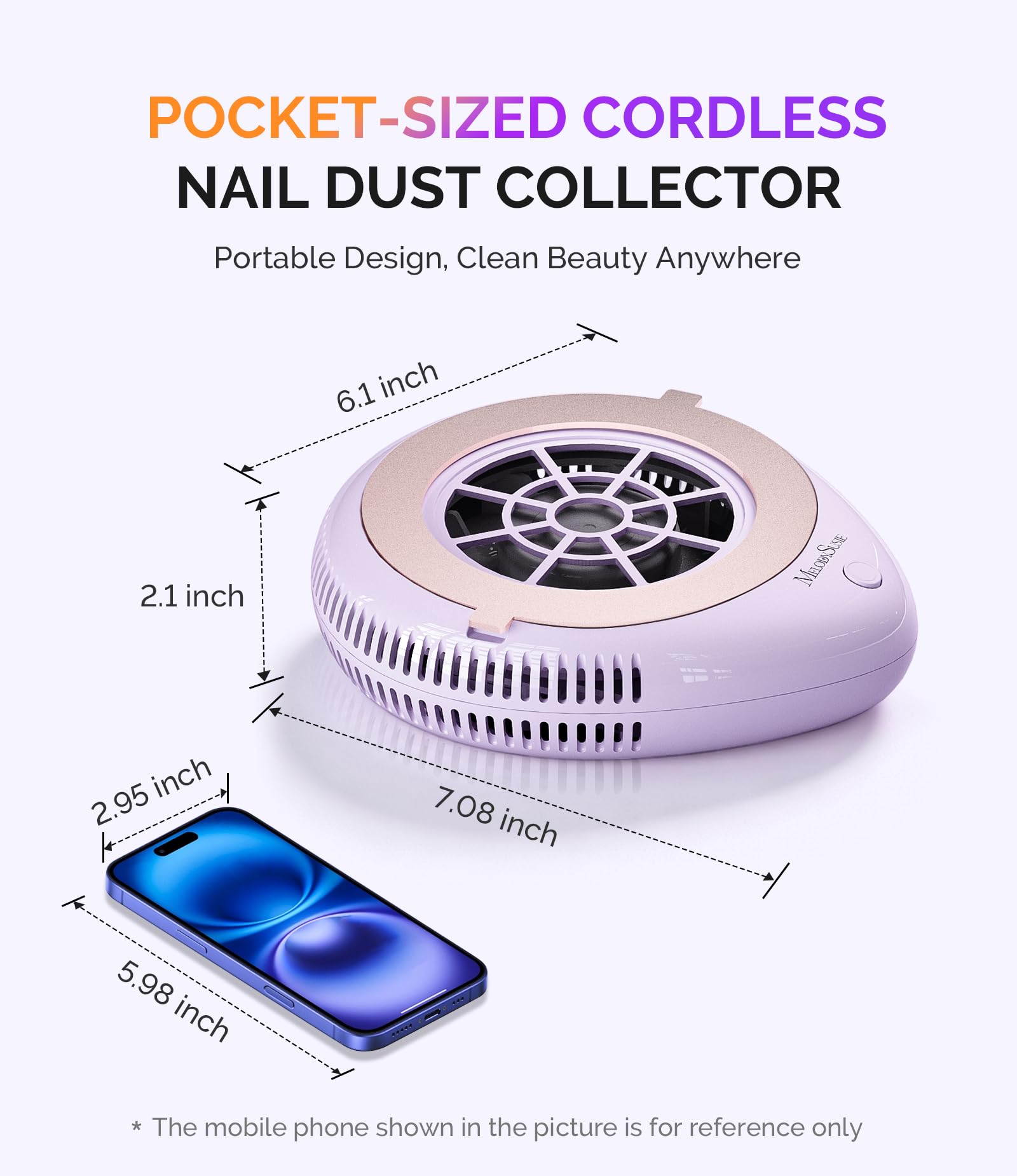 MelodySusie PProR Compact Cordless Nail Dust Collector