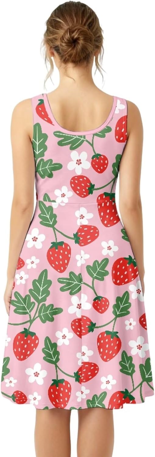 Casual Sleeveless A-Line Dresses for Women Tank Top Dress with Pockets XS - 4XL