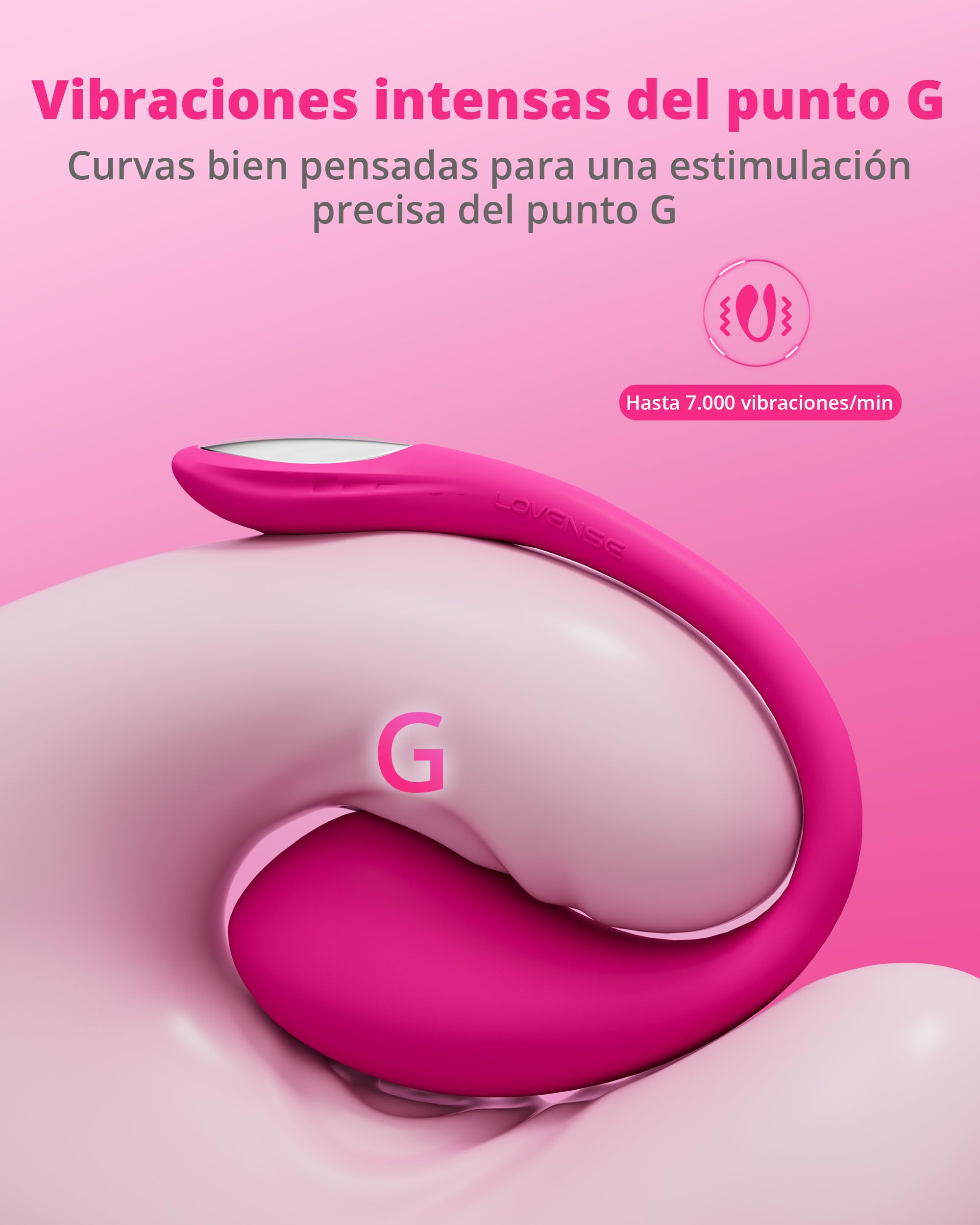 LOVENSE Lush 4 Vibrador Punto G con Control Remoto por App, Juguetes Sexuales para Parejas, Vibradorador Mujer Juguetes Eróticos, Luz LED, IPX7