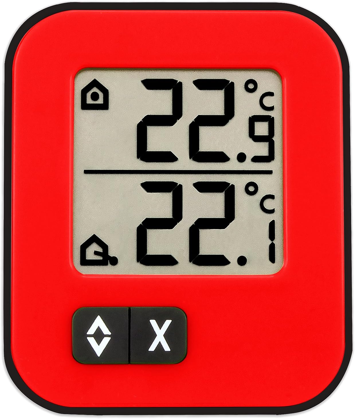 TFA MOXX Digital Indoor/Outdoor Thermometer, red, L 57 x B 13 (33) x H