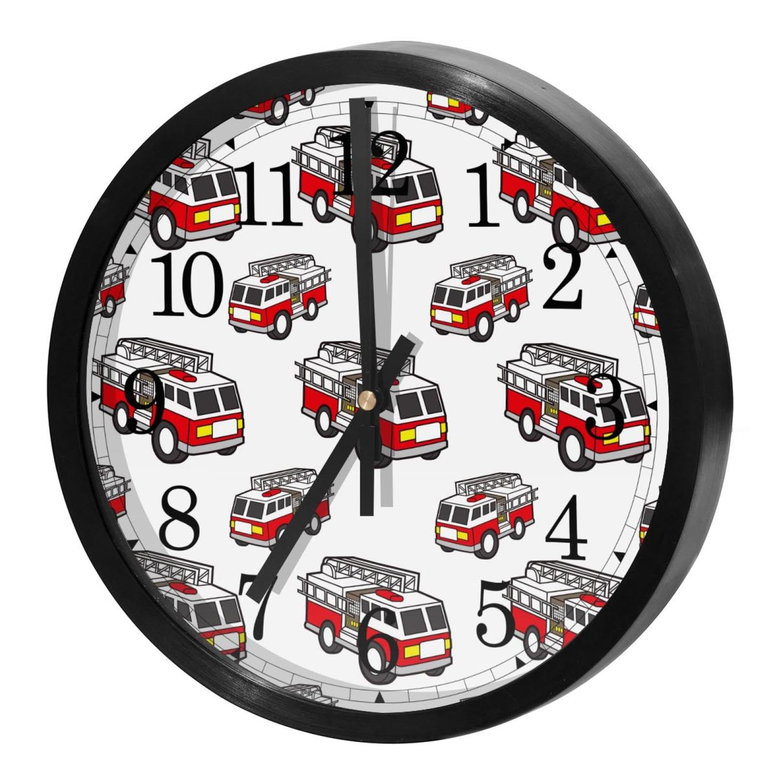 Horloge murale ronde pour maison et cuisine au design graphique blanc