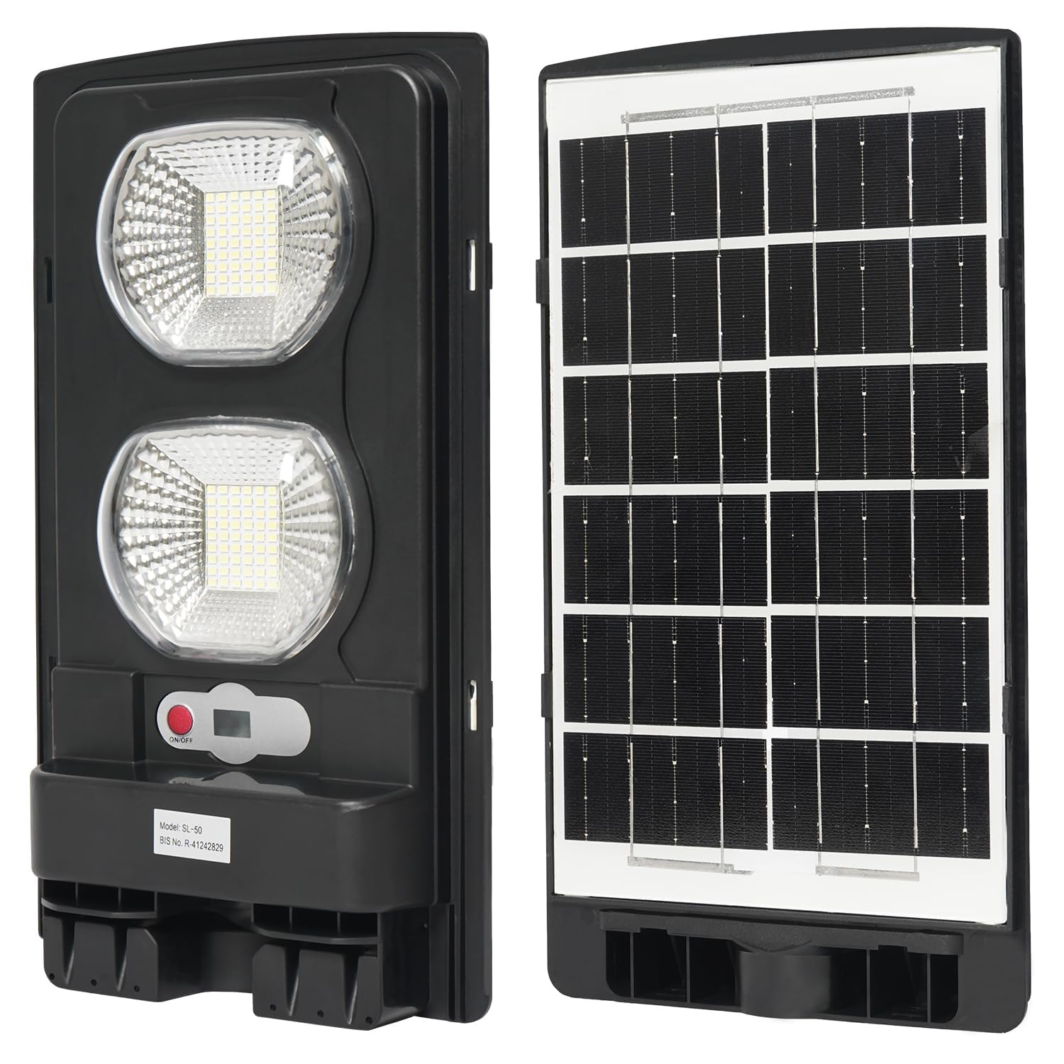 GIGALUMI 40W Solar Street Light with 6W Panel Remote Control & 3.5Ah Battery Wall Bracket Water Resistant Decor Deck Fence Lights Flood Lamp for Home Garden Terrace Patio (Set of 1, Cool White)-image-48