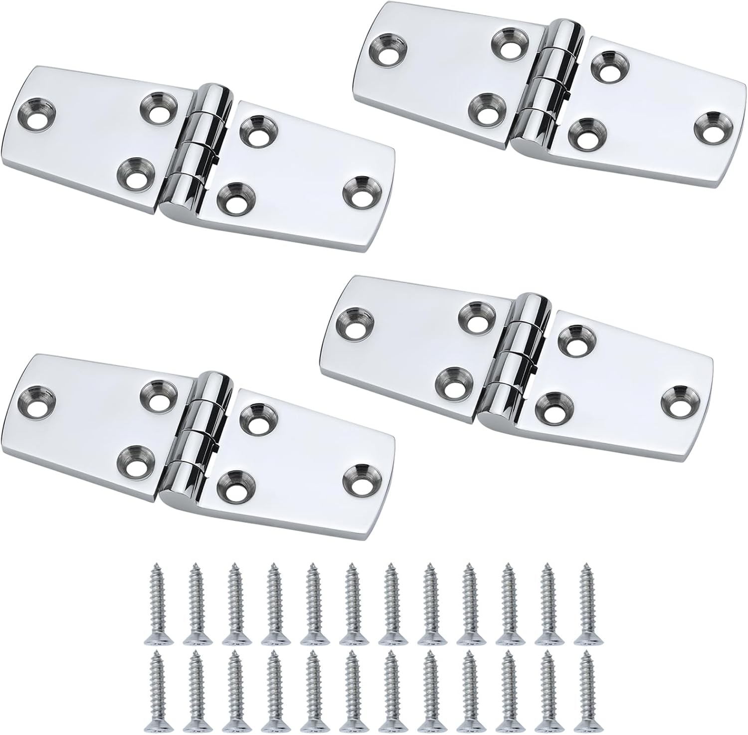YANYUCB Boat Hatch Hinge 316 Stainless Steel Cabinet Door Casting Hinges Marine Hardware with Screw for Boat Yacht (3 inch × 1.5 inch 2 Pack)