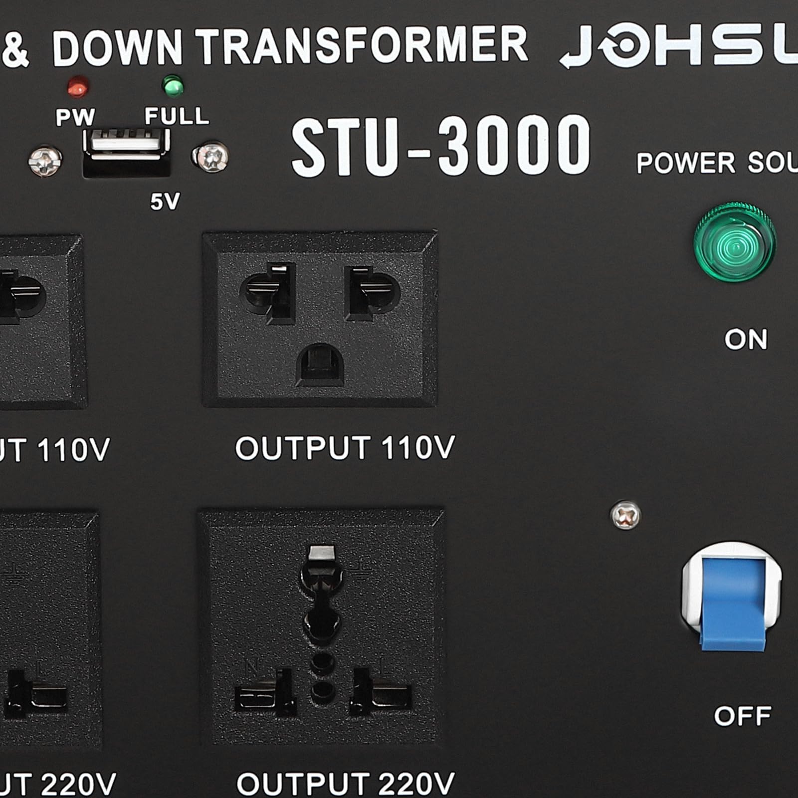 Transformador de tensión negro 3000 VA 110 V/220 V transformador de voltaje 4 enchufes convertidor de núcleo toroidal transformador hacia arriba y hacia abajo