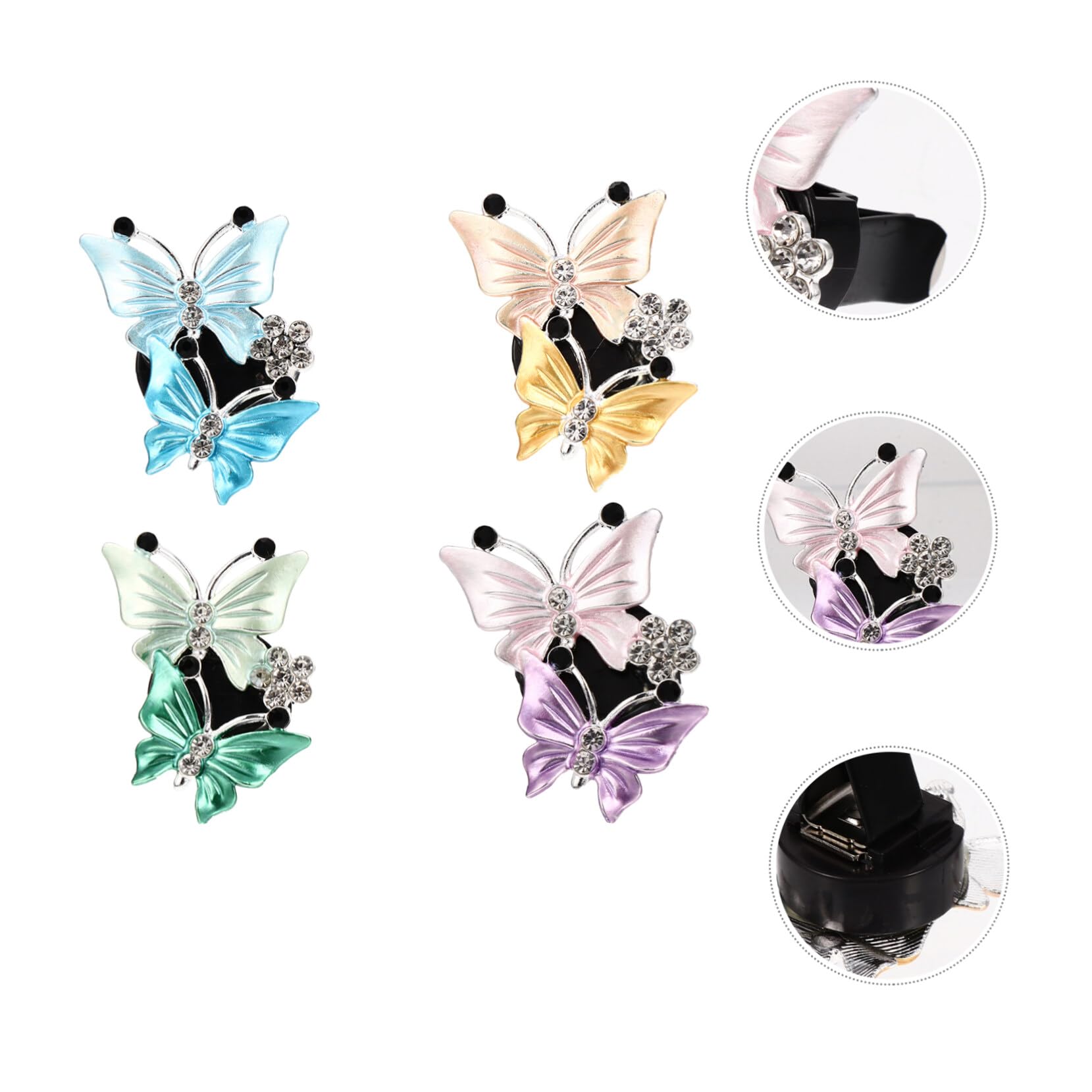 8pezzi Clip Per Auto Forma Di Farfalla Di Diffusori Profumo Con Strass Per Ventilazione Decorazione Auto Elegante e Pratica Facile Da Installare e Compatibile Con La Maggior Dei