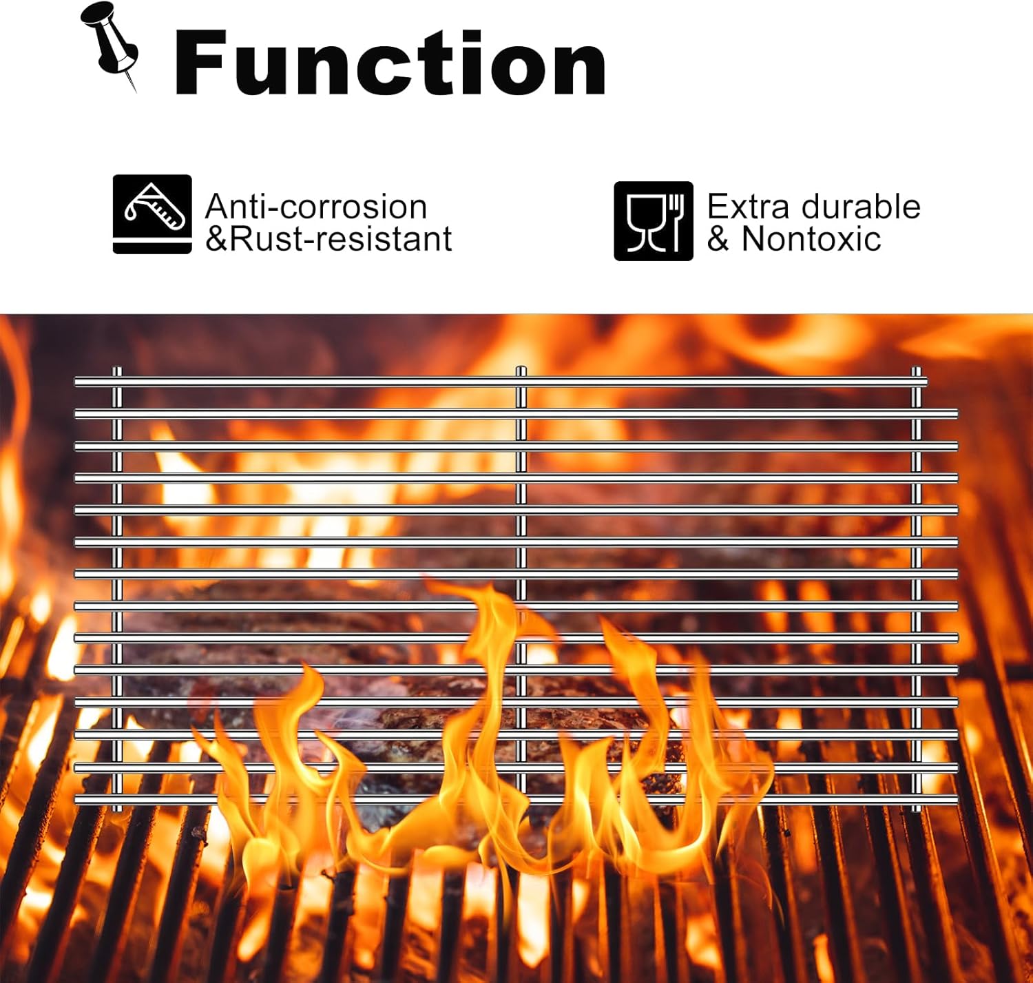 Grill Grates Replacement for DCS Grill Parts 54801 DCS 36, 48, 36ABQR,36BQ, 36BQR, 36DBQ, 48DBQAR, 48DBQR, 48EBQAR, 48EBQR, BGA36-BQARL, BGA36-BQARN, Stainless Steel Ceramic Rods Grids BBQ 20”