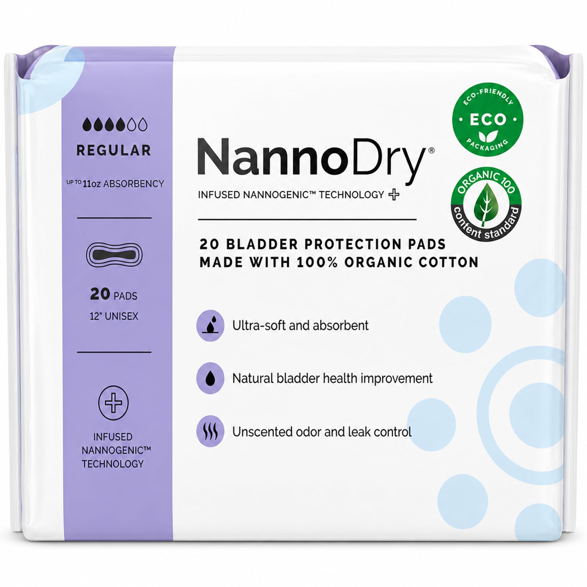 NannoDry Organic Cotton Pads