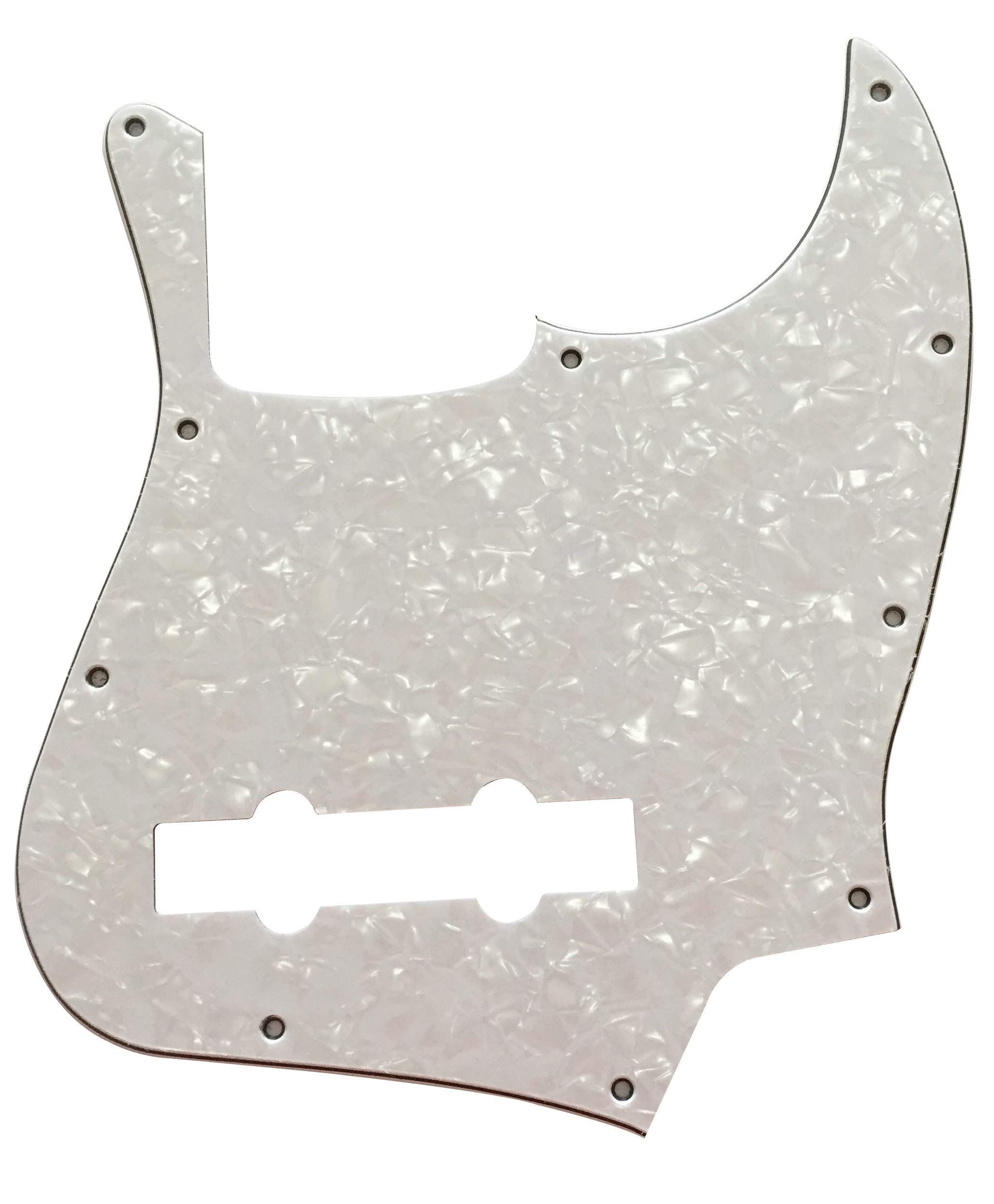 For Jazz Bass Guitar 5 String JB Guitar Pickguard Scratch Plate (4 Ply White Pear)