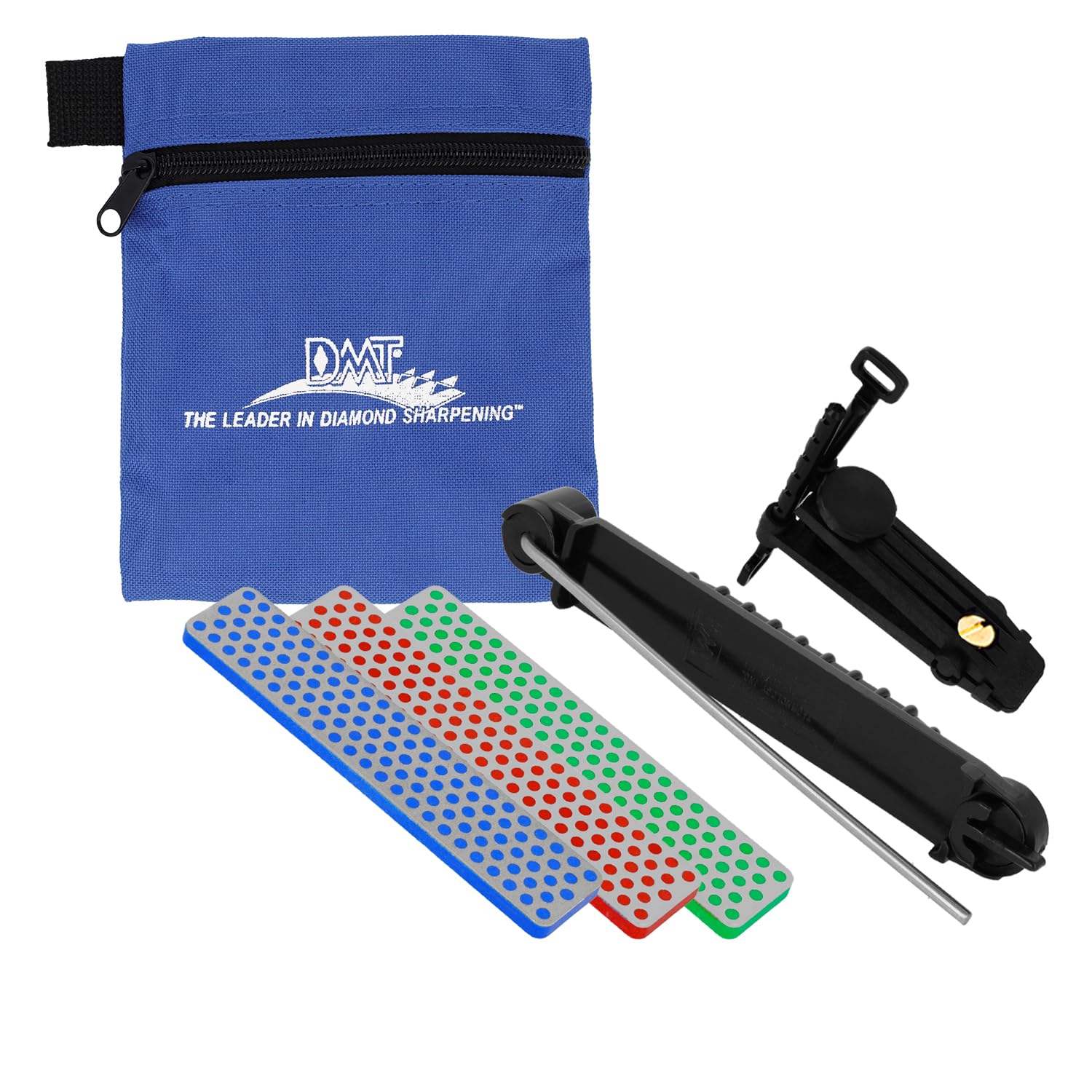 DMT Aligner Diamond Kit d'affûtage 3 Pierres avec aiguiseur de Couteaux C, F, E Multicolore