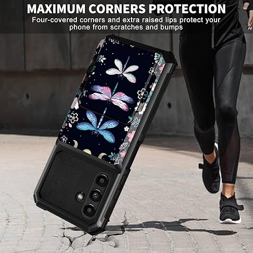 Miniatura 3 de Funda tipo cartera para Samsung Galaxy A54 5G con ranura para tarjetero, funda con tapa híbrida de doble capa, resistente, a prueba de golpes, funda