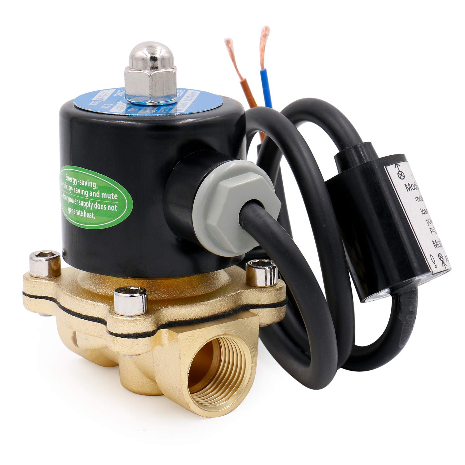 Heschen Brass Electric Solenoid Valve 1/2 Inch AC 220V Direct Action