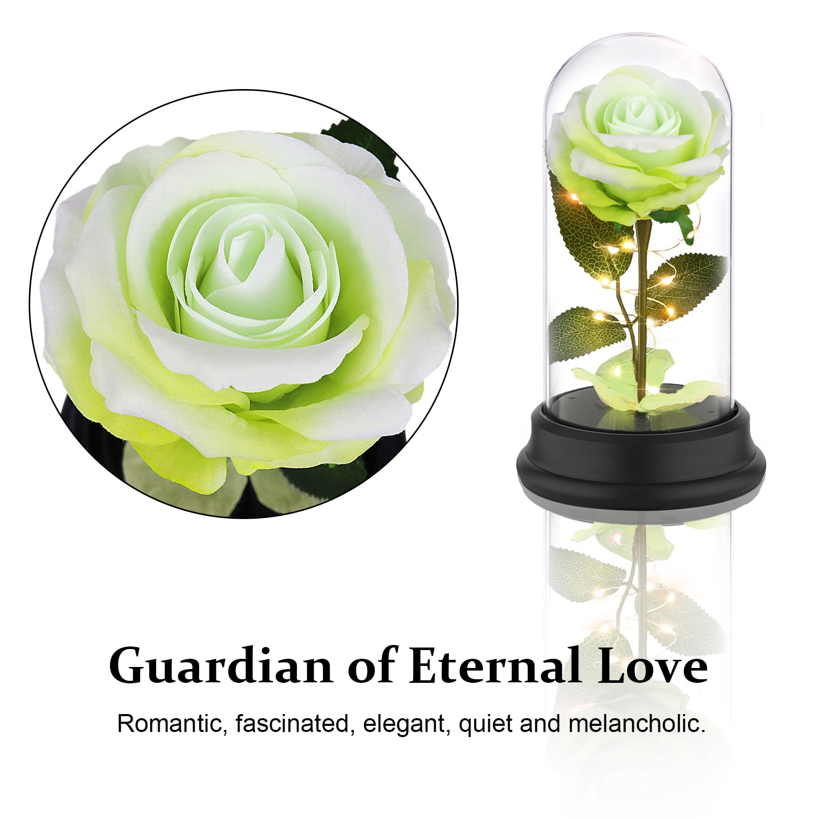 Mom Gifts for Mothers Day Rose Flower Gifts for Women, Mother Day Mom Gifts from Daughter Son, Birthday Gift for Women, Rose Flower Gift for Her, Anniversary, Wedding, Valentines-Green