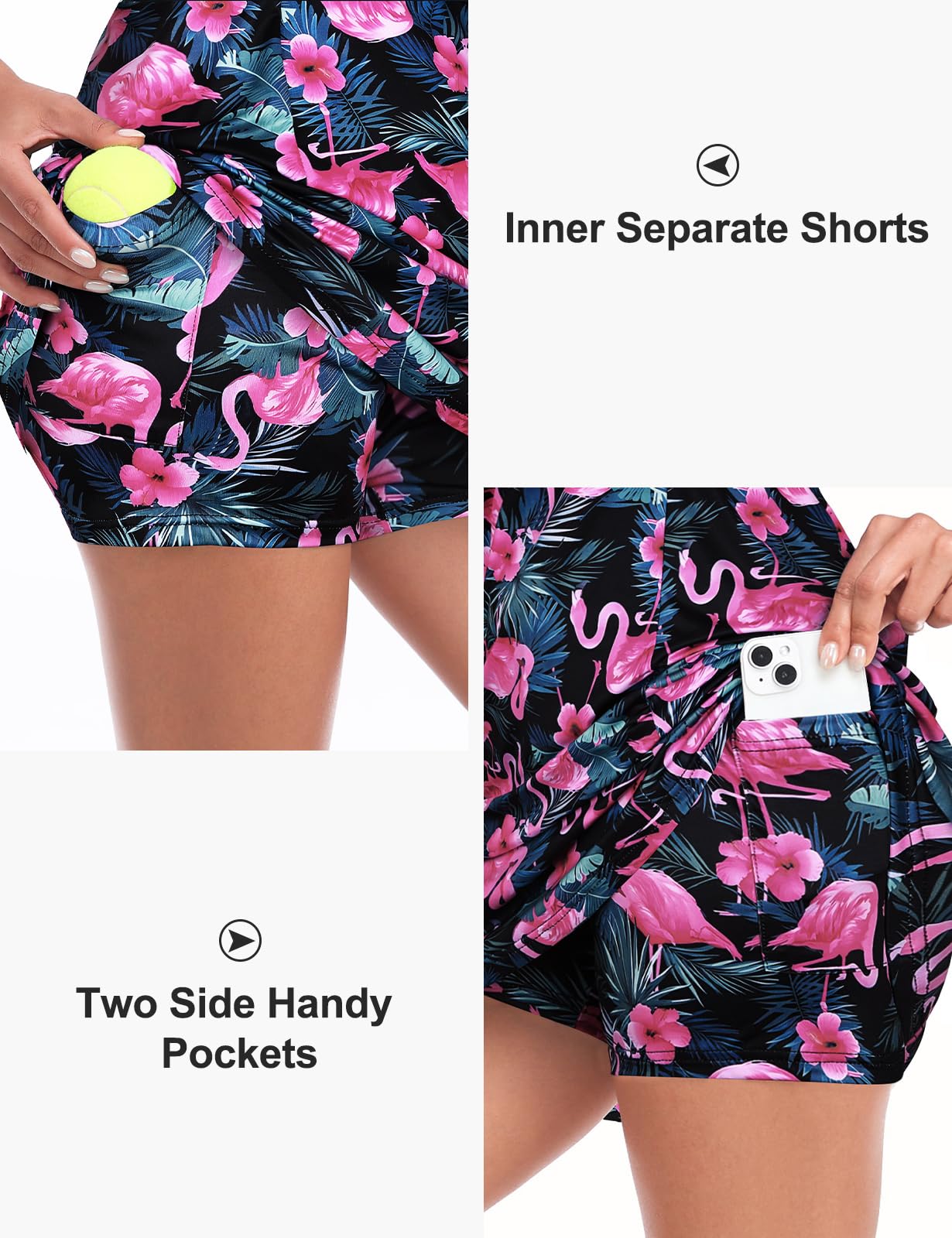 Cucuchy Style Polo Tennis Golfkleider Damen Kurzarm Ärmellos Sportliches Kleid mit Reißverschluss