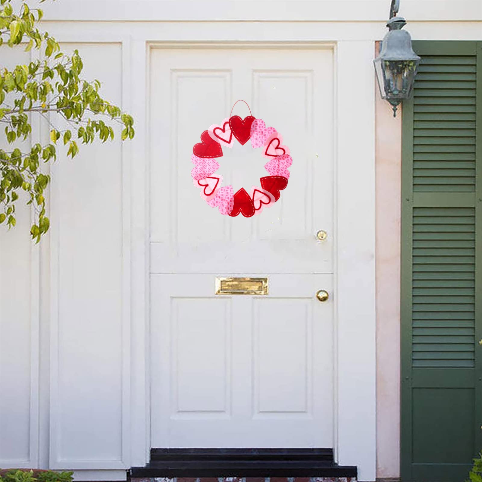 4 Ghirlande Di San Valentino In Feltro Con Cuori Rosa | 40 Cuori Regolabili | Decorazione 1,5 Metri Per Matrimoni E Festa