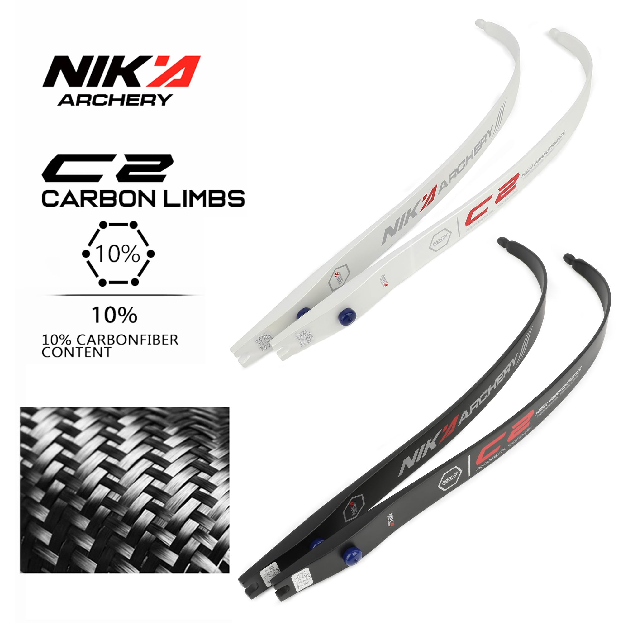 Arti per arco ricurvo Takedown H25-68" Arco ricurvo da competizione 12-50 lb Arco ricurvo bersaglio interfaccia ILF flettenti arco ricurvo per pratica di tiro a caccia