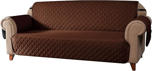 Miniatura 44 de SUBRTEX Juego de funda de sofá incluye fundas de sofá biplaza y silla, protector reversible de muebles de primera calidad con correas elásticas para