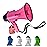 PYLE Portable Megaphone Speaker Siren Bullhorn - Compact and Battery Operated with 30 Watt Power, Microphone, 2 Modes, PA Sound and Foldable Handle for Cheerleading and Police Use PMP34PK