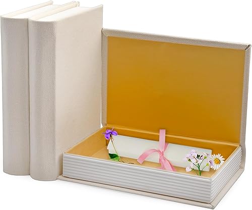 Miniatura 9 de AuldHome - Pila de libros de imitación negro juego de 3 libros decorativos para manualidades y decoración del hogar