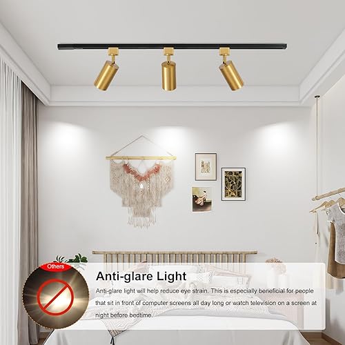 Miniatura 5 de VANoopee Cabezales de iluminación de pista GU10 tipo H LED dorados compatibles con sistema de estilo Halo, adaptador de base MR16 GU10, lámpara de