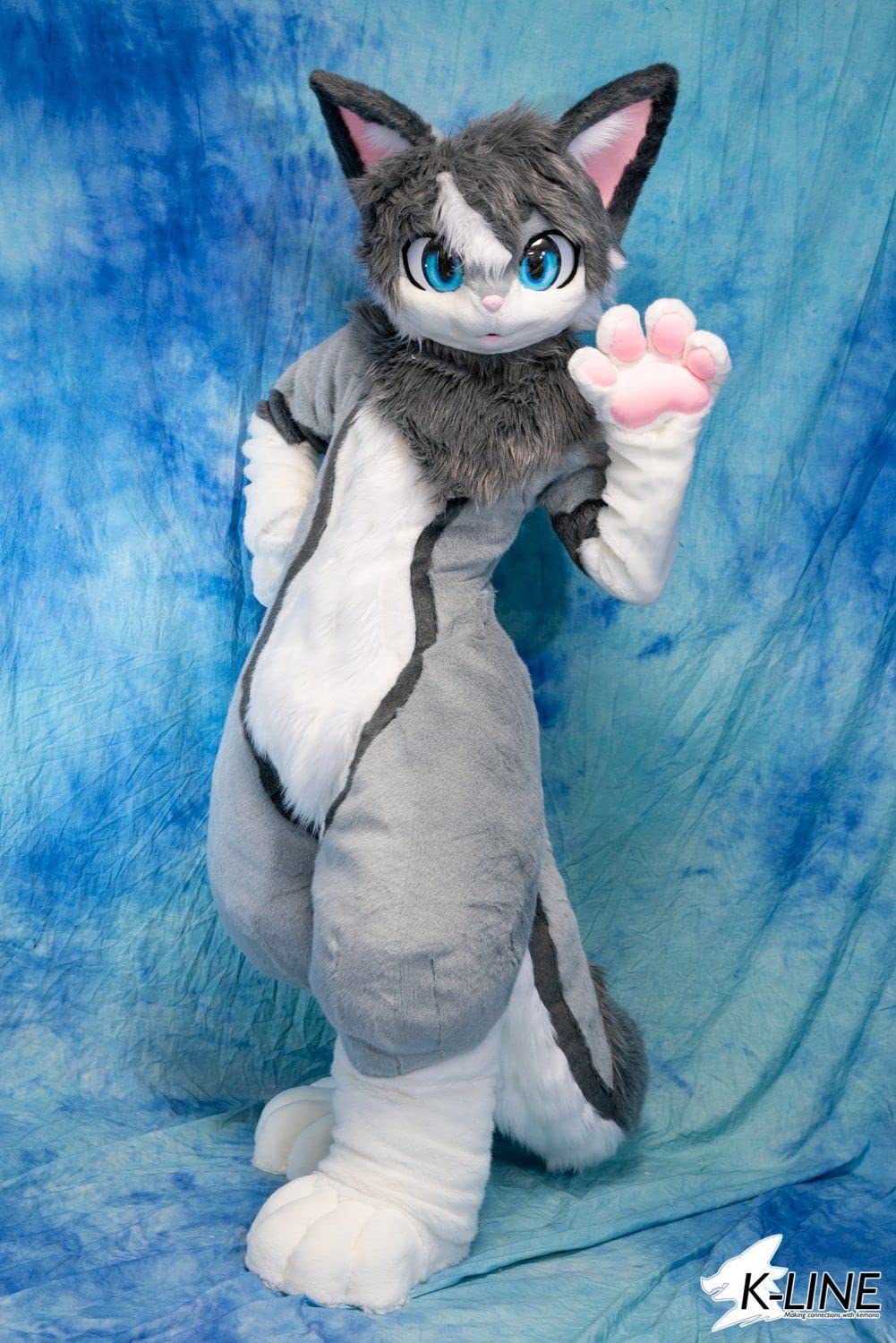 Buy Japan Kemono Kawaii Grey Cat Fursuit Teen Costumes Caribou Full